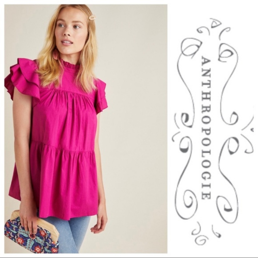 Anthropologie Maeve Ophelia Babydoll Top